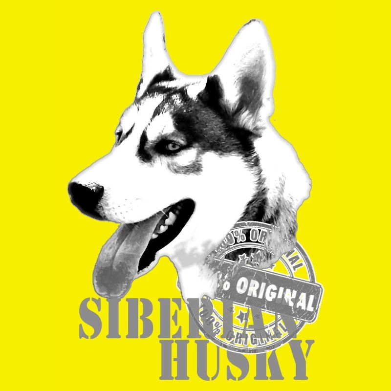 Impression monochrome Husky sibérienne 100 % originale