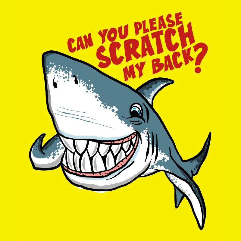 Grand requin blanc gratte mon dos