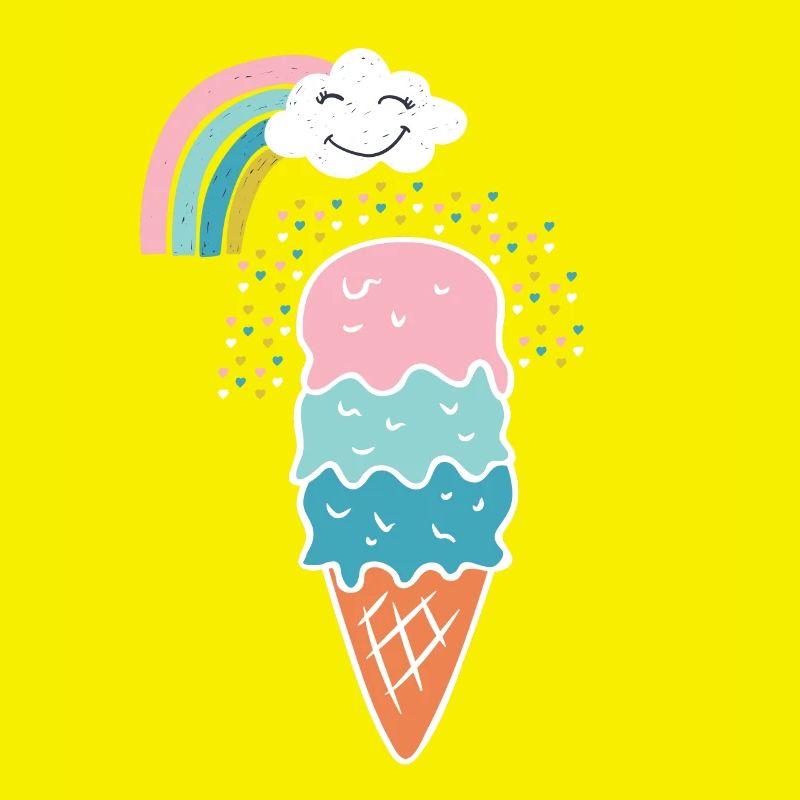 Cute Rainbow Ice Cream Gift