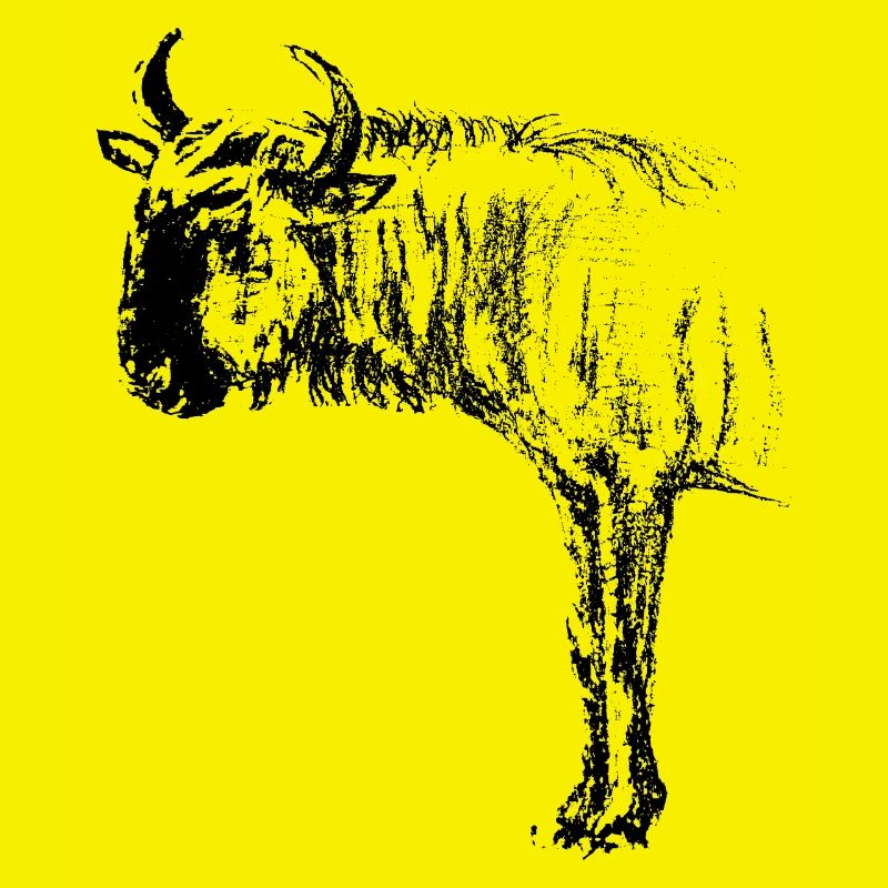inchiostro nero gnu blu