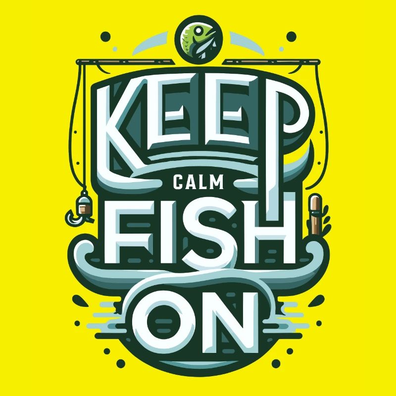Conception relaxante du pêcheur à la ligne « Keep Calm and Fish On »
