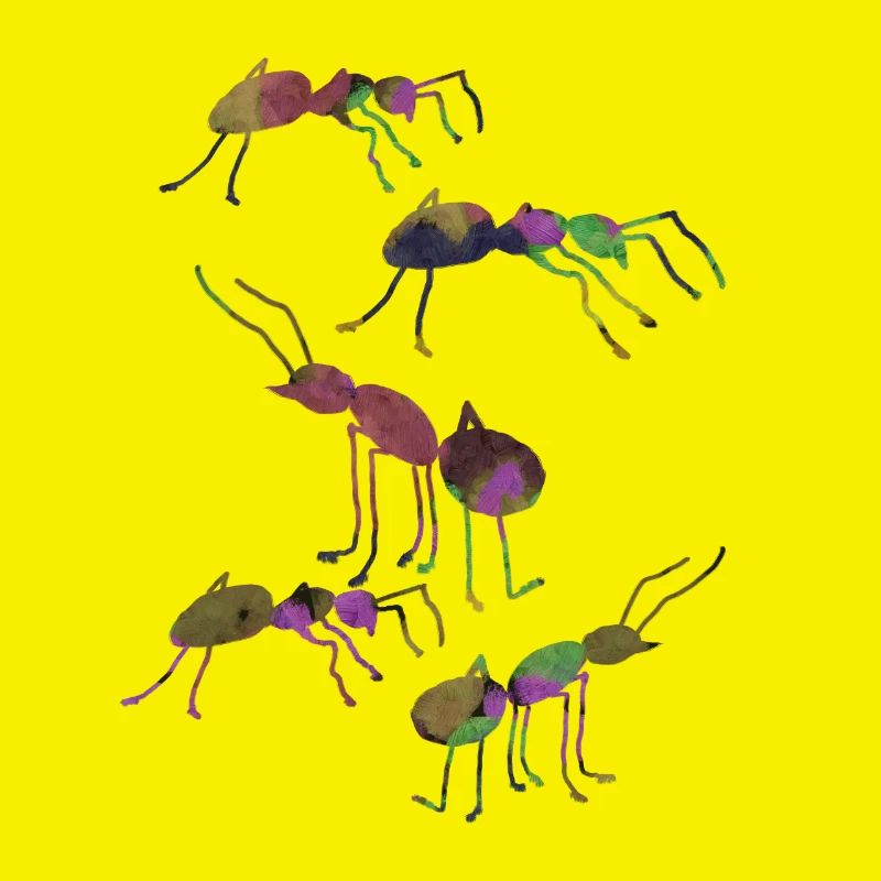 Fourmis colorées