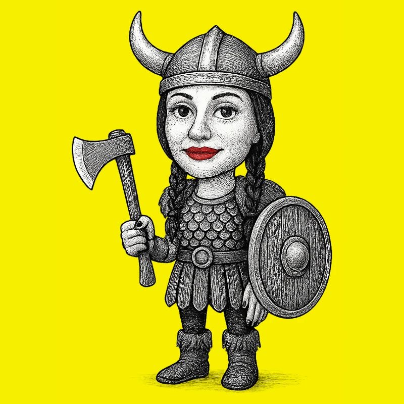 Wikinger-Rotlippen-Krieger