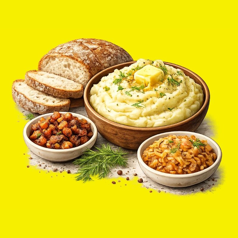 Mashed potatoes with shkvarki