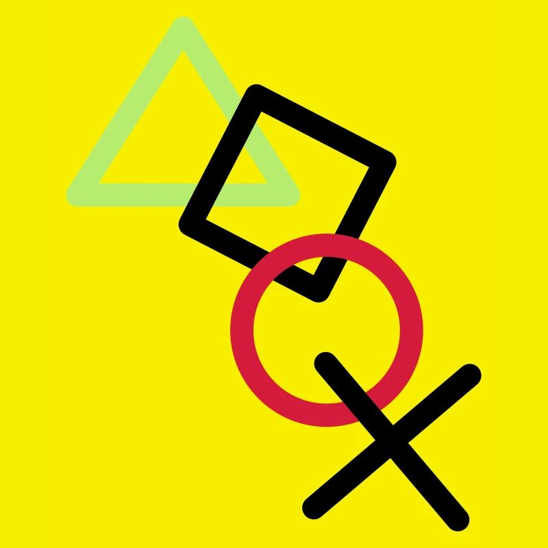X viereck dreieck symbole controller game kreis lo