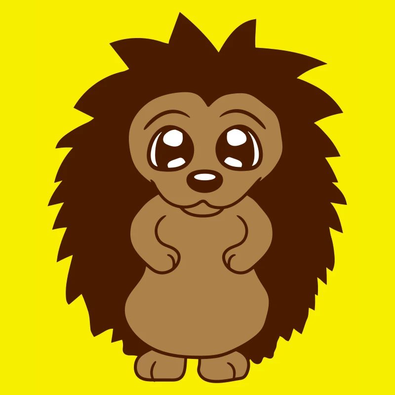 regarde de face petit hérisson mignon