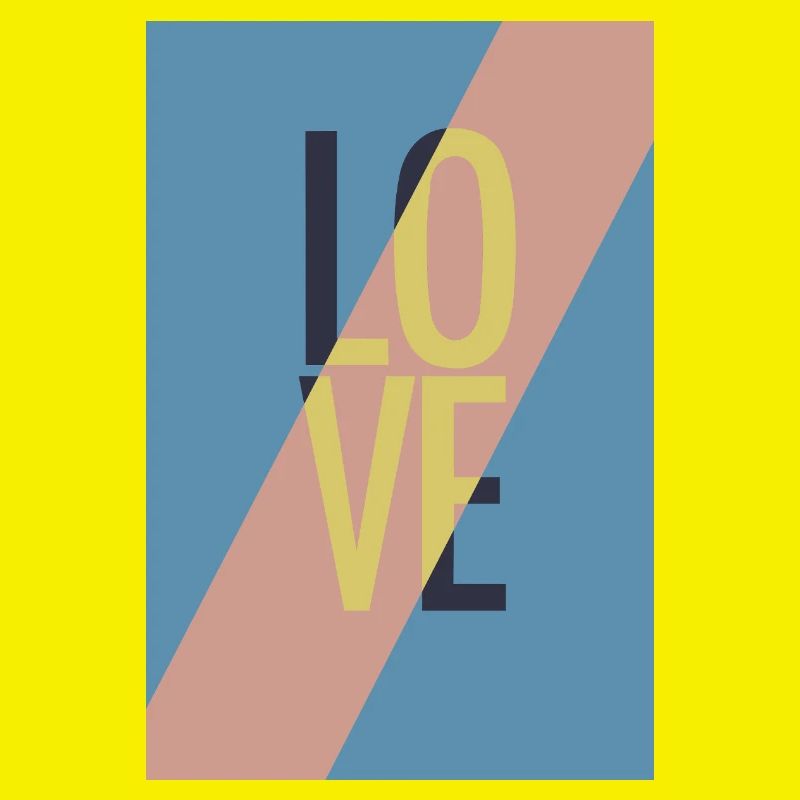 Message d’amour moderne avec design abstrait