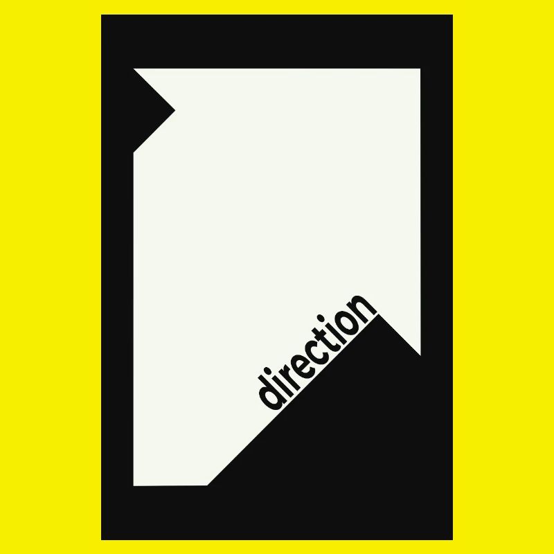 Direction Poster Black – Minimal Statement