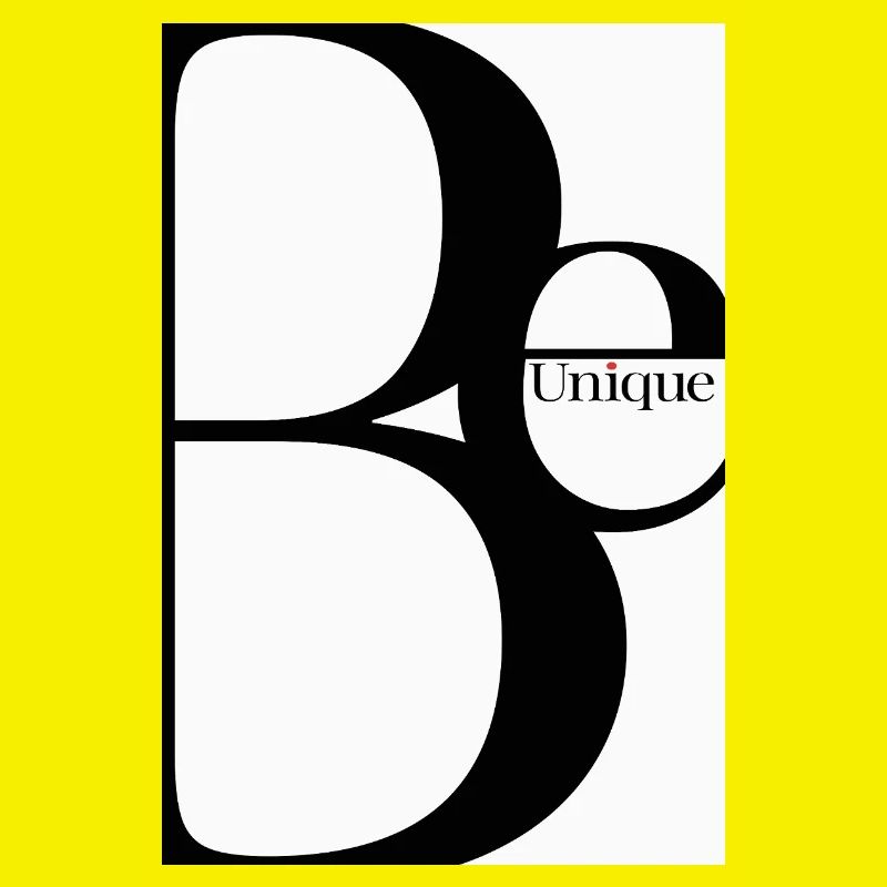 Soyez unique – Conception typographique minimaliste