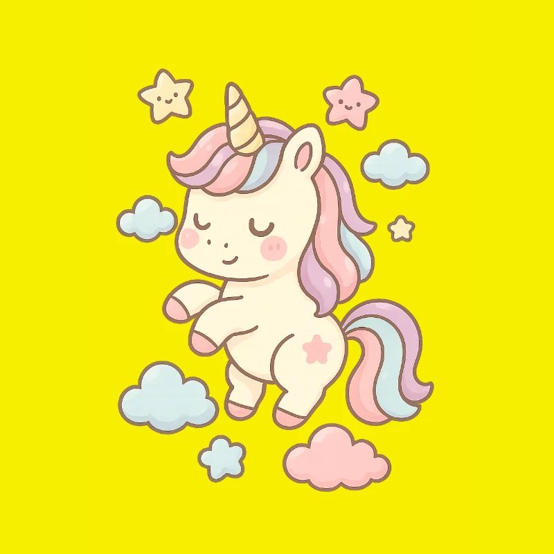 Schöne Einhorn-Illustration mit Pastellmuster