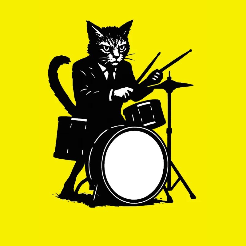 Batteur de chat en smoking