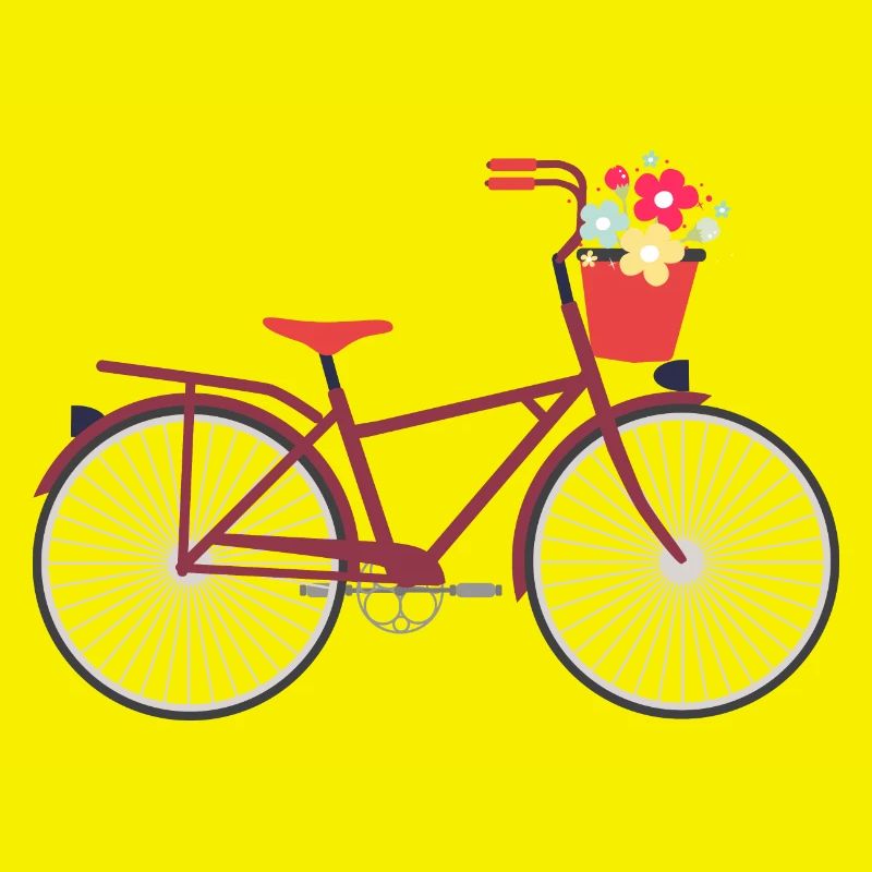 Vélo avec des fleurs