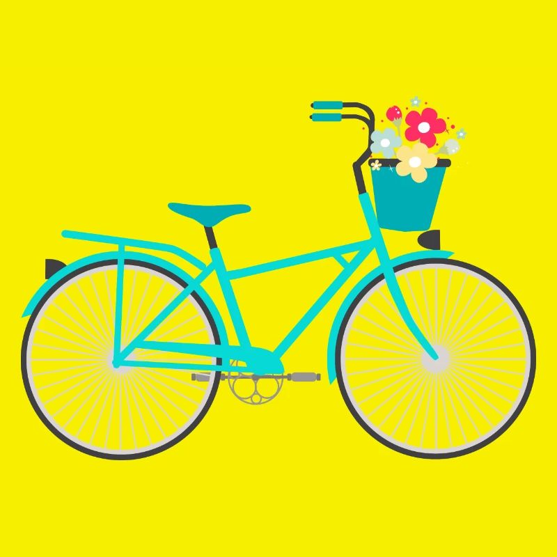 Vélo avec des fleurs