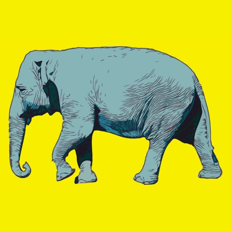 Elephant, Blue Elephant, Elephant, Pachyderm