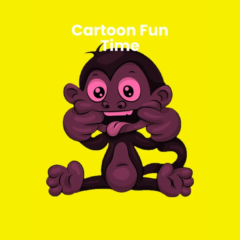 Dessin animé Singe Temps de jeu