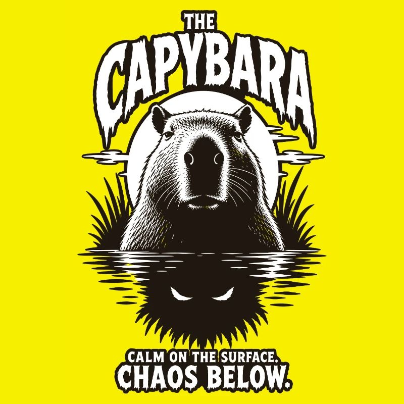 Capybara Chaos Horror Design