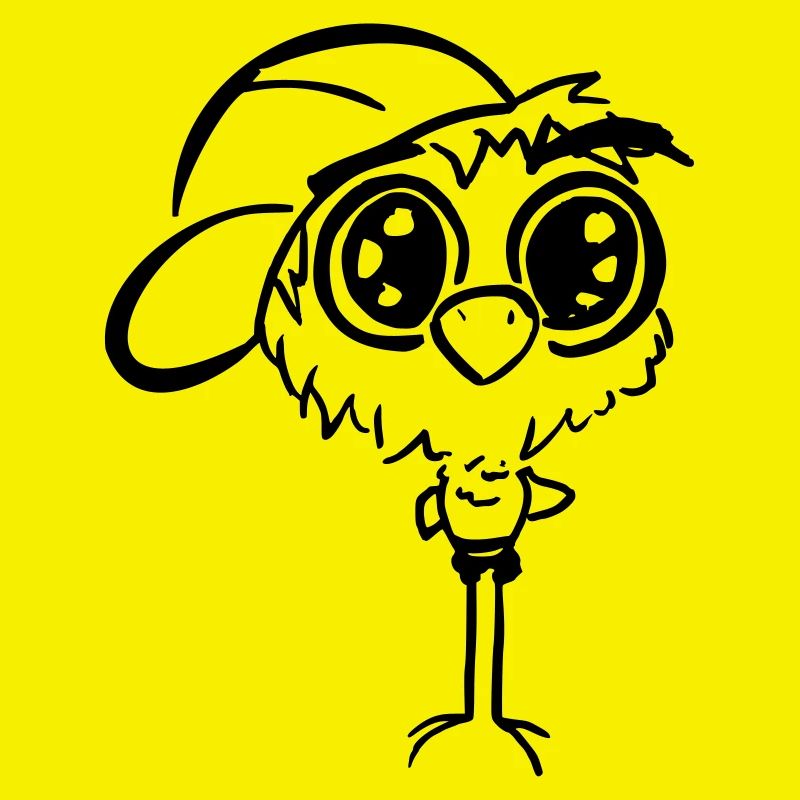 Funny comic style bird