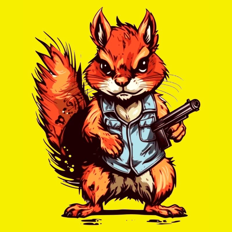Eichhörnchen als bewaffneter Söldner