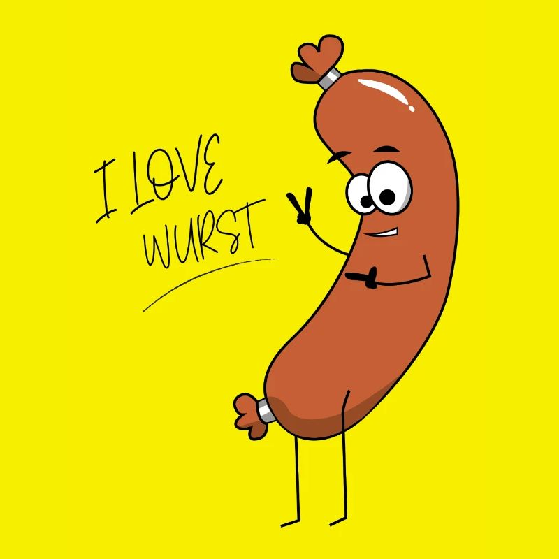 I love wurst, lustig, spruch