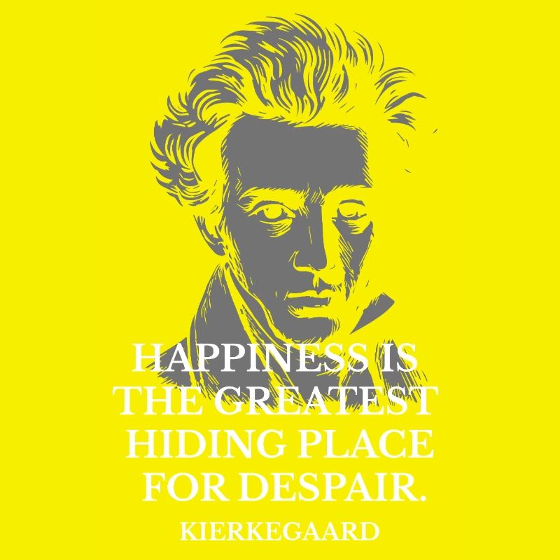Citation du bonheur de Kierkegaard Tee