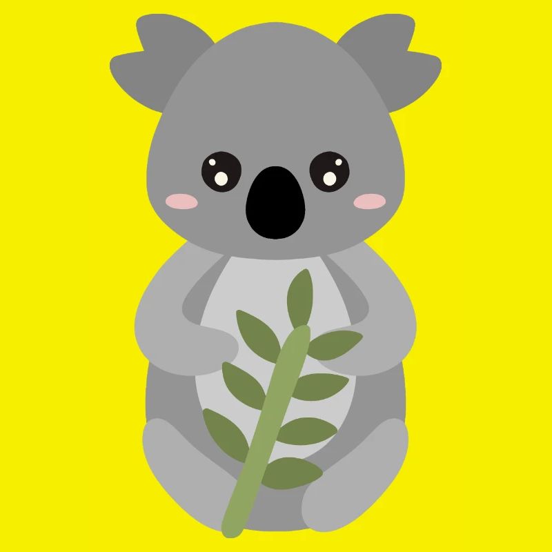Koala with Leaf Embrace