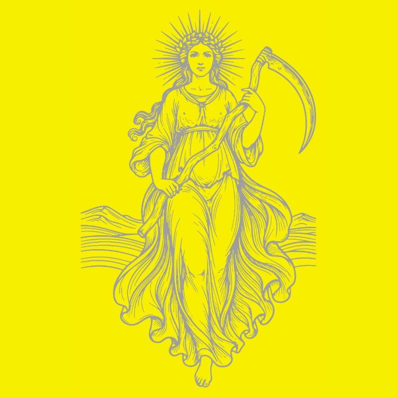 Déesse céleste Moissonneur avec la faux