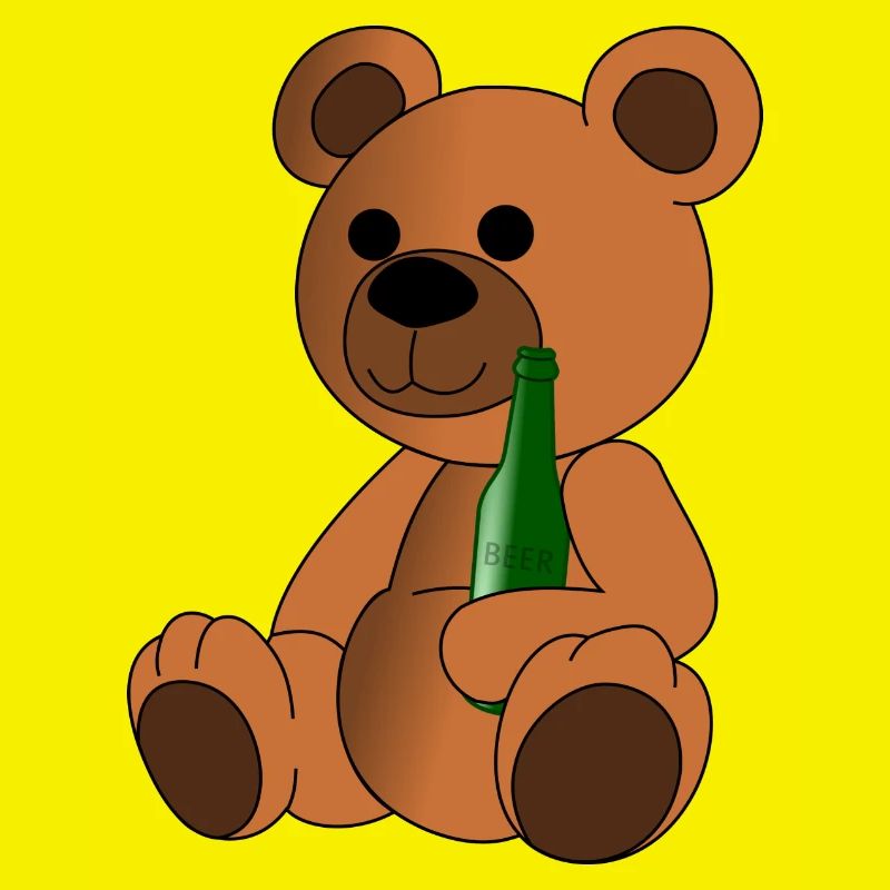 Teddy Bär mit Bierflasche