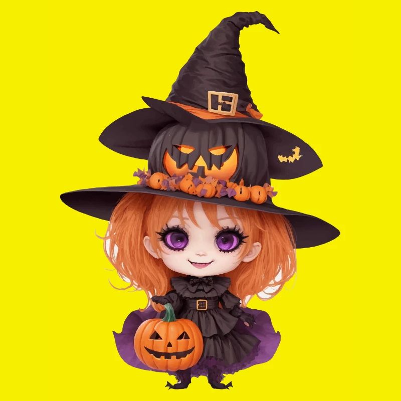 Sorcière à la citrouille Helloween