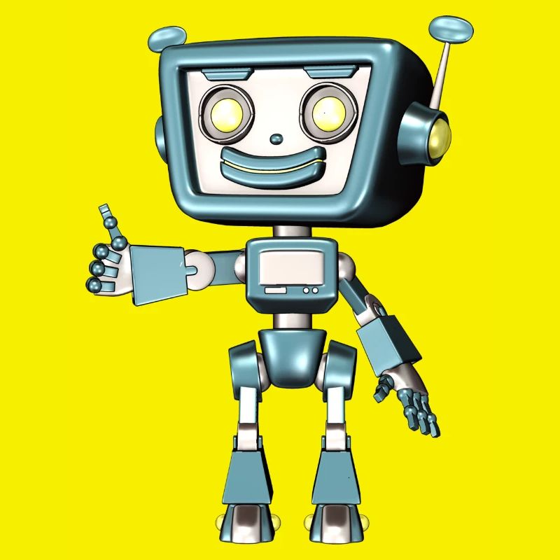 robot bleu
