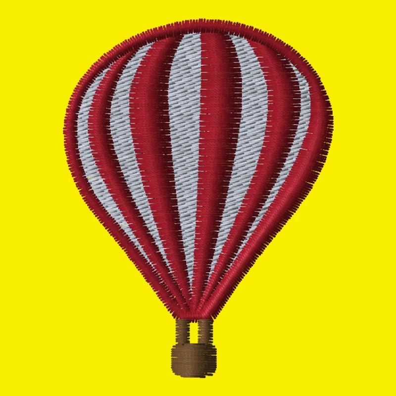 Ballon à air chaud brodé