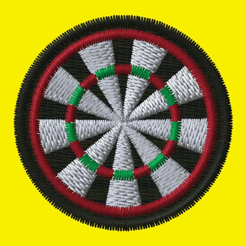 Cible de fléchettes brodée