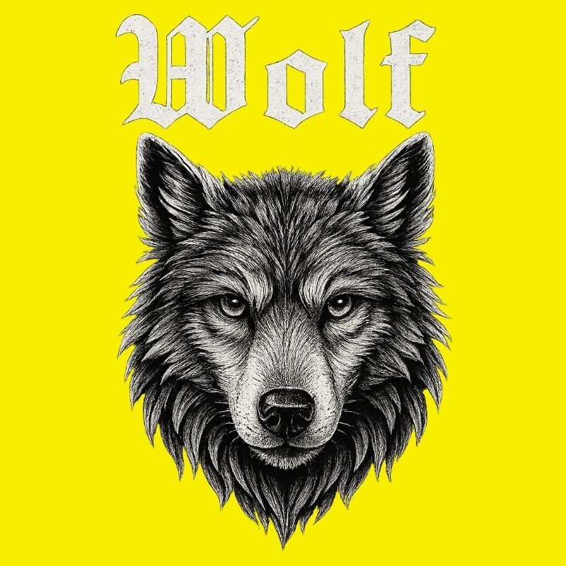 Gothic Wolf Kopf Illustration Geschenkidee