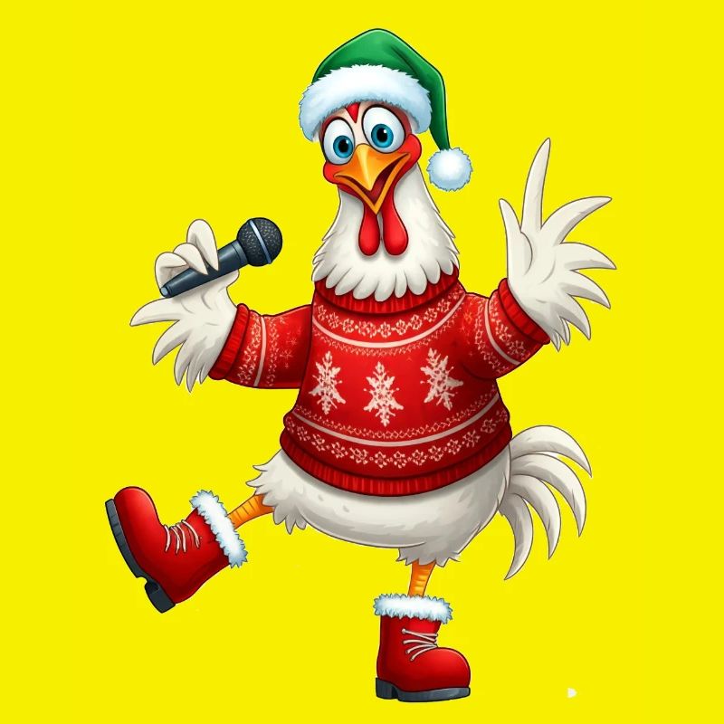 Pull de poule chantante de vacances