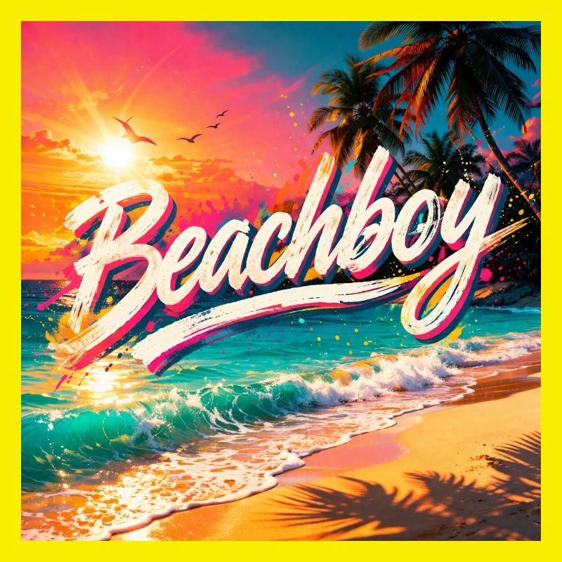 Coucher de soleil néon Beachboy
