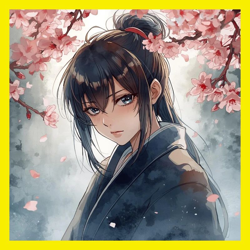 Hanfu under cherry blossoms
