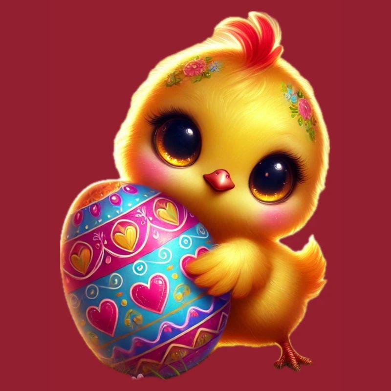 Easter chicks with egg