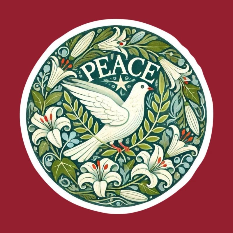 Peace Statement mit Friedenstaube