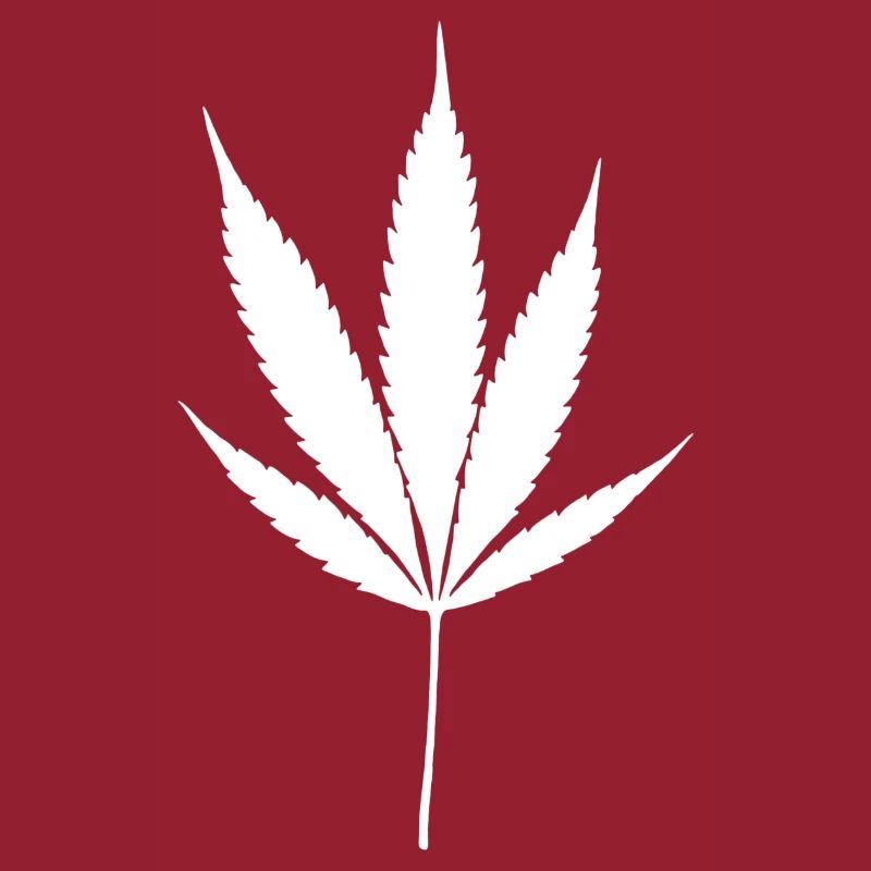 White Cannabis Leaf