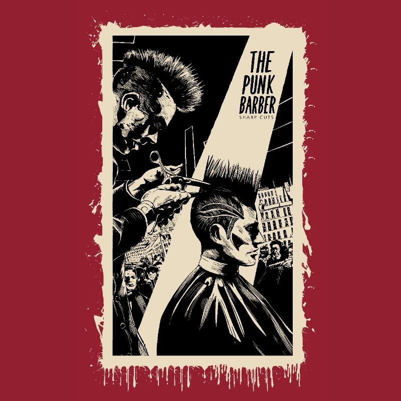 Punk barber sharp cuts