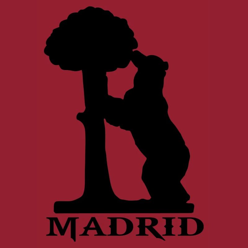 drawing silhouette bear and strawberry tree madrid