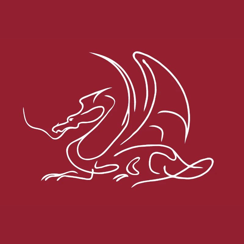 Dragon Stylisé Single Line Design