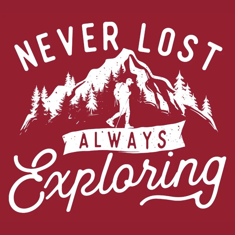 Never Lost Always Exploring - Mountain Hiker