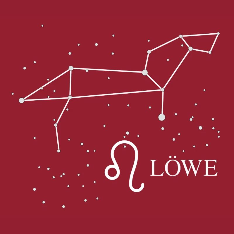 Tierzeichen Löwe mit Sternbild