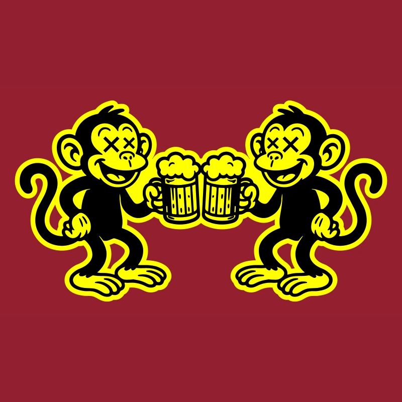 Bier Affe Witzig