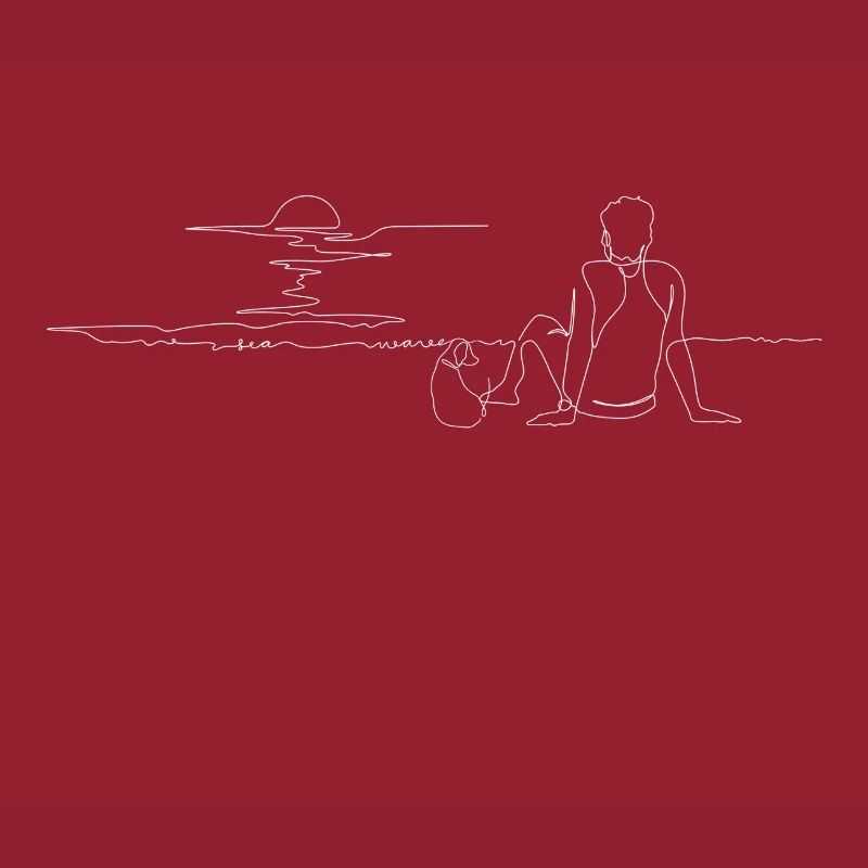 Sunset Beach Line Art Sunset Beach