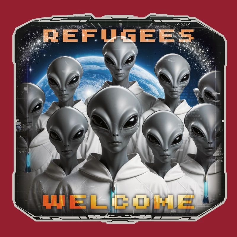Out of Space - Refugees Welcome Design - Version 4