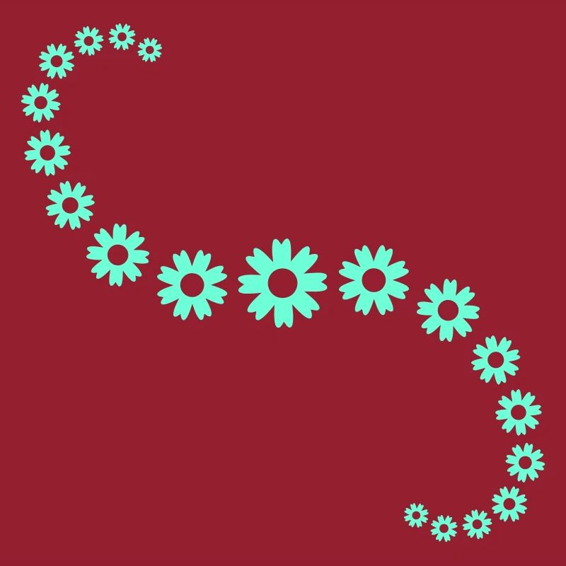 Many Pretty Flowers Colorful Decorative Pattern Beautiful
