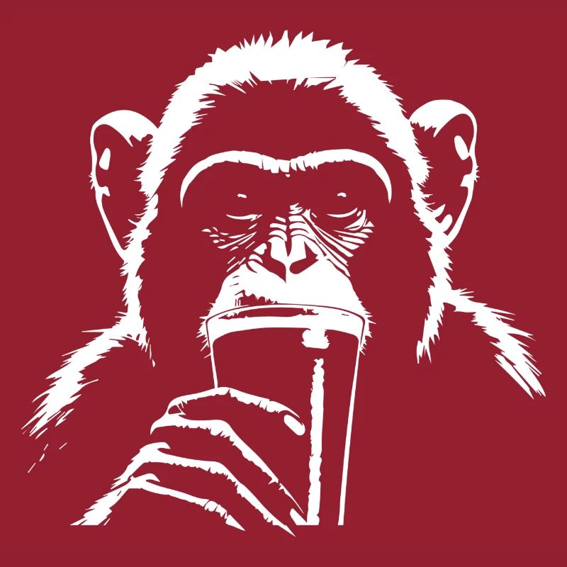 Funny Monkey Drinking Beer