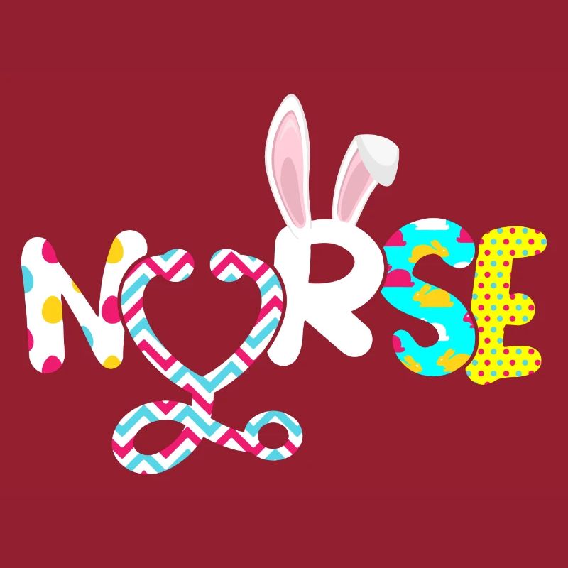 Nurse Rabbit Ear Stethoscope Happy Easter