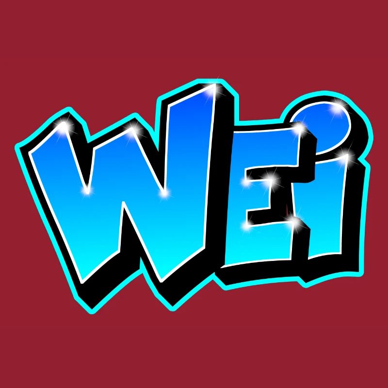 Graffiti First Name WEI Printable on All